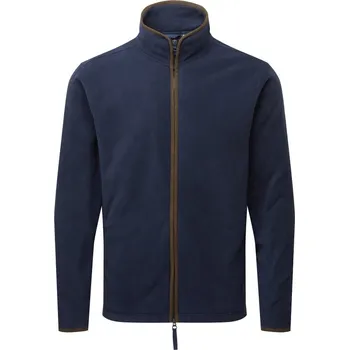 pracovní mikina Premier Mikina Artisan PR 823 na zip, fleecová, pánská COT390823zb804-navy/brown XL Navy/hnědá
