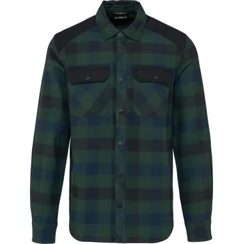 Kariban Košile WK520, kostkovaná, dlouhý rukáv COT20W520zz605-forest gree 2XL Zelená forest/navy/černá