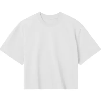pracovní tričko TRUE BLANKS Tričko Contemporary Womens Crop Top, krátký rukáv, dámské COT73874904703-off white L Bílá špinavá