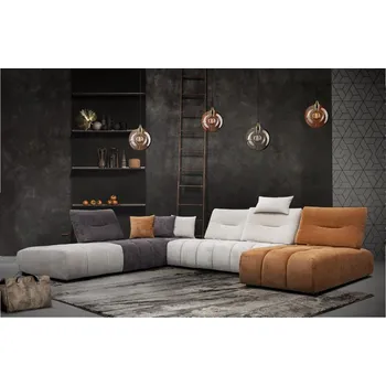 Sedací souprava Designová rohová sedací souprava s nastavitelnou hloubkou sedáku do tvaru U LARI Levý roh