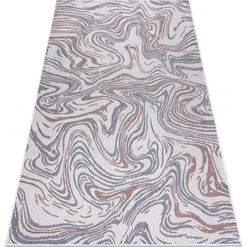 Koberec Koberec PLOCHÝ TKANÝ OUTDOOROVÝ ŠŇŮRKOVÝ SISAL SION Vlny ABSTRAKCE 80x150 cm