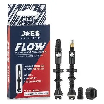 Duše na kolo JOE´S ventilky 2x Flow high air volume 45 mm