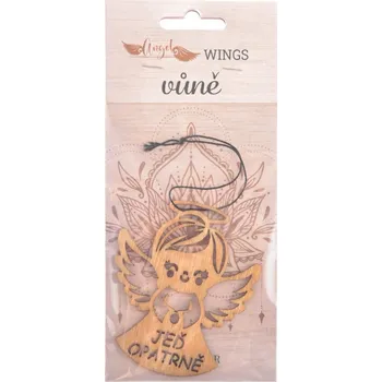 Vůně do auta InDecor Vůně do auta dřevo Jeď opatrně, 7 x 0,5 x 8 cm, hnědá