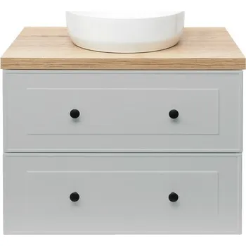 Koupelnový nábytek Koupelnová skříňka s umyvadlem Naturel Forli 80x53x46 cm šedá mat FORLI80GMD