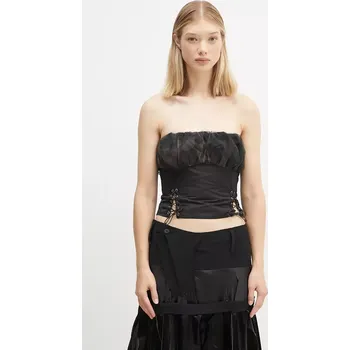 Top Andersson Bell Isla Shirred Crop Bustier černá barva, atb1190w, XS, 99X