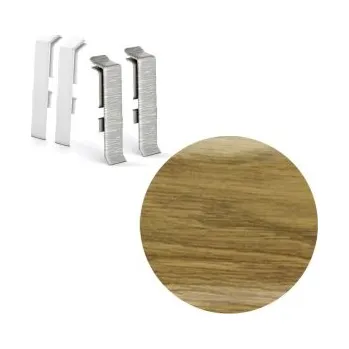 AC AP31/1 spojka k soklové liště NG80, PVC dub vinný, v: 80 mm, 2 ks