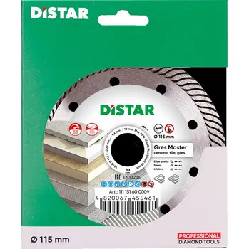 Řezný kotouč Diamantový řezný kotouč DISTAR 7D GRES MASTER 115mm x 1,4 x 10 x 22,23 na dlažbu a keramik