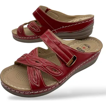 Dámské pantofle Koka Dámské červené zdravotní pantofle Barva: Červená, Velikost: 38