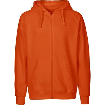 pracovní mikina Neutral Mikina s kapucí O 63301 na zip, bio bavlna, pánská COT77633123503-orange L Oranžová