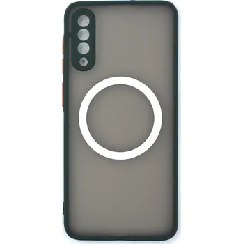 MagSafe silikonový kryt pro Samsung Galaxy A50 - Tmavě zelený