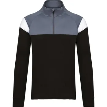 pracovní mikina Kariban Mikina Kariban PA387 s 1/4 zipem, tréninková COT20P387agi04-black/sport XL Černá/šedá sporty