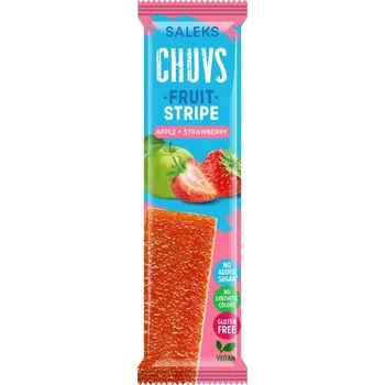 Čokoládová tyčinka Chuvs jahodový prúžok 15g