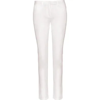 Pánské kalhoty Kariban Kalhoty Kariban K741 chino, dámské COT20K741001u3-white Bílá 38