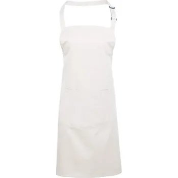 Premier Zástěra Colours PR 154 s laclem a kapsou na břiše COT39015400199-white Bílá UNI