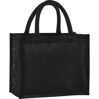 Westford Mill Taška Midi W473, nákupní, jutová, objem 14l COT50047380899-black/black UNI Černá/černá
