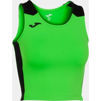 Dámské tričko Dámský/Dívčí sportovní top JOMA RECORD II TOP FLUOR GREEN BLACK Velikost: L, Barva: VERDE FLÚOR-NEGRO
