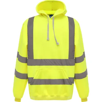 pracovní mikina Yoko Mikina HVK05 Hi-Vis s kapucí, výstražná COT79VK05zv813-hi vis yell 3XL Žlutá fluorescent