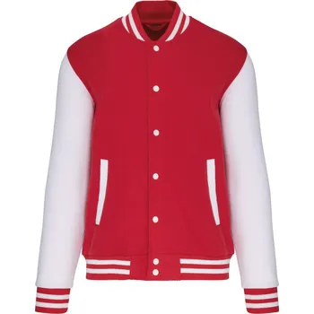 pracovní mikina Kariban Mikina Teddy K497, fleecová, unisex COT20K49794102-red/white M Červená/bílá