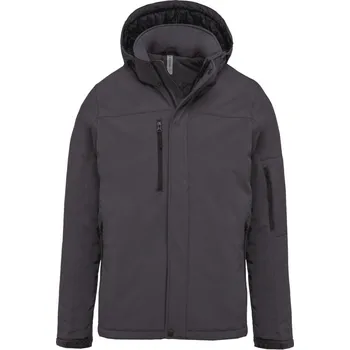 Dílna Kariban Parka s kapucí Kariban K650, softshellová, pánská COT20K65049313-titanium 3XL Šedá titanium