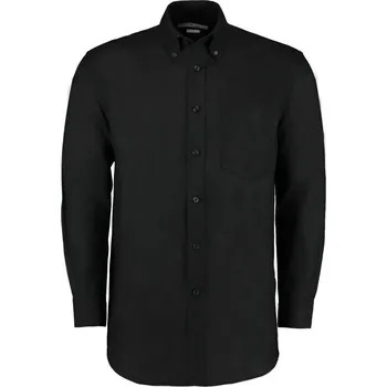 Pánská košile Kustom Kit Košile KK 351 Oxford, dlouhý rukáv, pánská COT430351002ji-black Černá 17