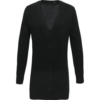 pracovní mikina Premier Cardigan PR 698 dlouhý, dámský COT3906980022j-black Černá 5XL