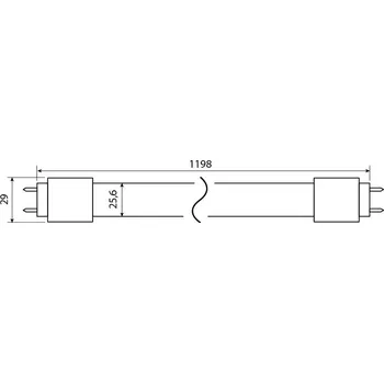 LED trubice Skleněná LED trubice T8 20W, 4000K, CRI80, Φ use 360° 2600lm, 130lm/W, 1200mm