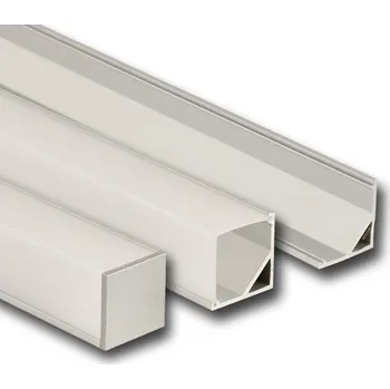 LED páska Rohový hliníkový profil RD, 16x16 mm, včetně matného difuzoru, 1 m