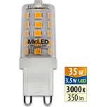 LED žárovka G9, 3,5W, 3000K, CRI80, vyz. úhel 300°, Φ use 360° 350lm