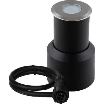 Venkovní osvětlení Zemní LED svítidlo Ground R42-120SA, 1W, DC24, IP67, 3000K, vyzařovací úhel 120°, CRI80, kabel 20cm s&nbsp;konektorem M12, 304SS/A, Ø42mm