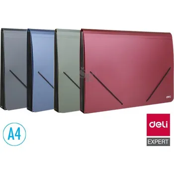 Spisové desky s gumou A4 13 dílným organizérem Deli E5551 mix I255070 NEW YORK