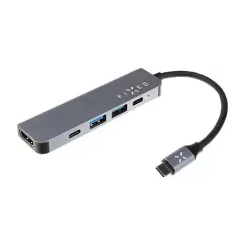 USB hub 5-portový hliníkový USB-C FIXED HUB Mini