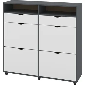 Botník Slevadoma Botník T-06 Barva: antracit + bílá