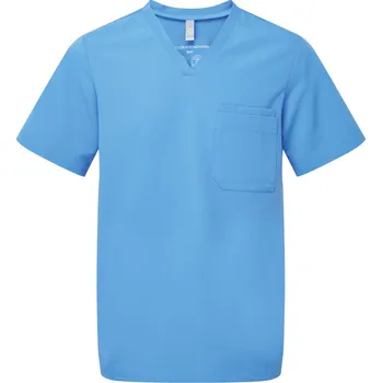 pracovní tričko Premier Tričko NN 200, elastické, kazak s výstřihem do V, krátký rukáv, pánské COT39N200adt04-ceil blue XL Modrá ceil