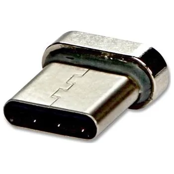 Datový kabel USB koncovka, USB C samec - magnetické připojení, stříbrná, pro použití s magnetickým kabe
