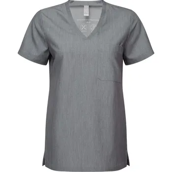 pracovní tričko Premier Tričko NN 300, elastické, kazak s výstřihem do V, krátký rukáv, dámské COT39N300adv14-dynamo grey 4XL Šedá dynamo
