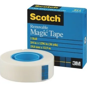 Lepicí páska Scotch Removable 811 19 mm x 33 m transparentní