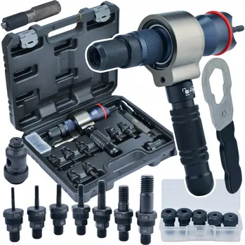 Nýtovací pistole Black Nýtovací adapter pro nýtovací matice a nýty, 3v1 na vrtačku nebo šroubovák, sada 13 kusů