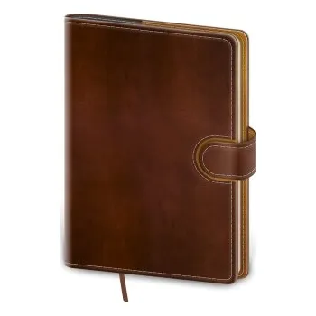 Blok Flip hnědý čtverečkovaný zápisník A5