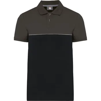 Pánské tričko Kariban Polokošile Kariban WK210, krátký rukáv COT20W21081013-black/dark 3XL Černá/šedá tmavá