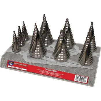 Vrták Nástroje CZ Sada stup. Vrtak 9dílná HSS (no1 3x, no2 2x, no5 2x, no9 2x)