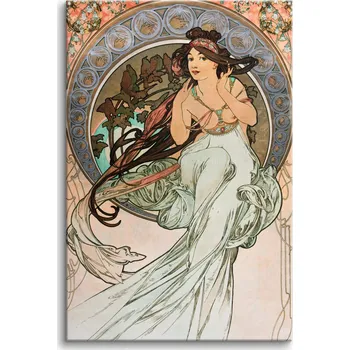 Obraz Obraz na plátně Les Arts: La Musique - reprodukce Alfons Mucha 80x120