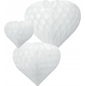 Obraz Dekorativní rozety GoDan 3 Srdce bílé 12/19/26 cm