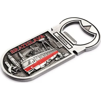 Otvírák Kovový otvírák na magnet Slovakia Bratislava - stříbrný