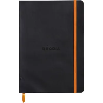 Zápisník Rhodia Rama, A5 softcover notebook, 80 listů, linky, černý