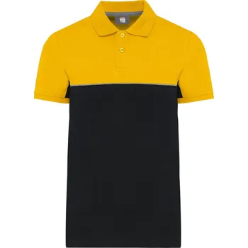 Kariban Polokošile Kariban WK210, krátký rukáv COT20W21019700-black/yello XS Černá/žlutá
