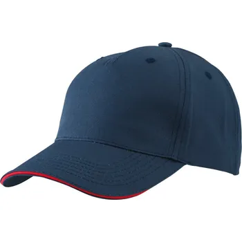 Myrtle Beach Kšiltovka MB 6526 sandwich, 5 panelová COT03652685899-navy/red UNI Navy/červená