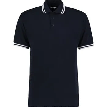 Pánské tričko Kustom Kit Polokošile KK 409, kontrastní, krátký rukáv, pánská COT43040996301-navy/white S Navy/bílá