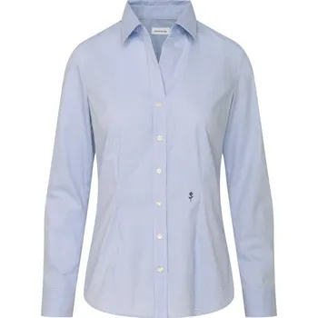 Pánská košile Seidensticker Košile Blouse Slim Office, popelínová, dlouhý rukáv, dámská COT780619z93xc-check light 34 Modrá check světlá/bílá