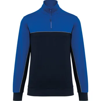 pracovní mikina Kariban Mikina WK404 s 1/4 zipem COT20W404zh914-navy/royal 4XL Navy/modrá royal