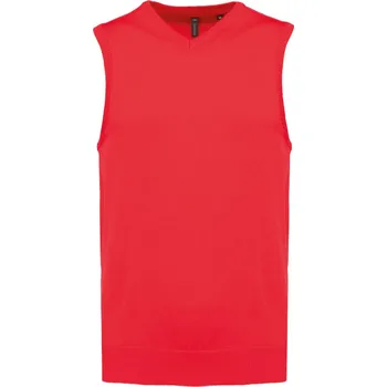 pracovní vesta Kariban Vesta K969 s výstřihem do V, svetrová, pánská COT20K96900413-red 3XL Červená